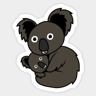 Cute Koala Mom with cub Animal Sticker